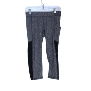 Champion Athletic Capri Gray & Black One Pocket Gym Yoga Size M